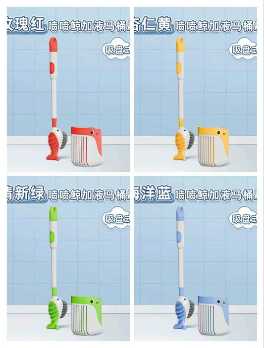 Whale shaped toilet brush